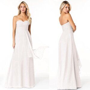 Azazie Strapless Sweetheart A-Line Wedding Dress in Ivory